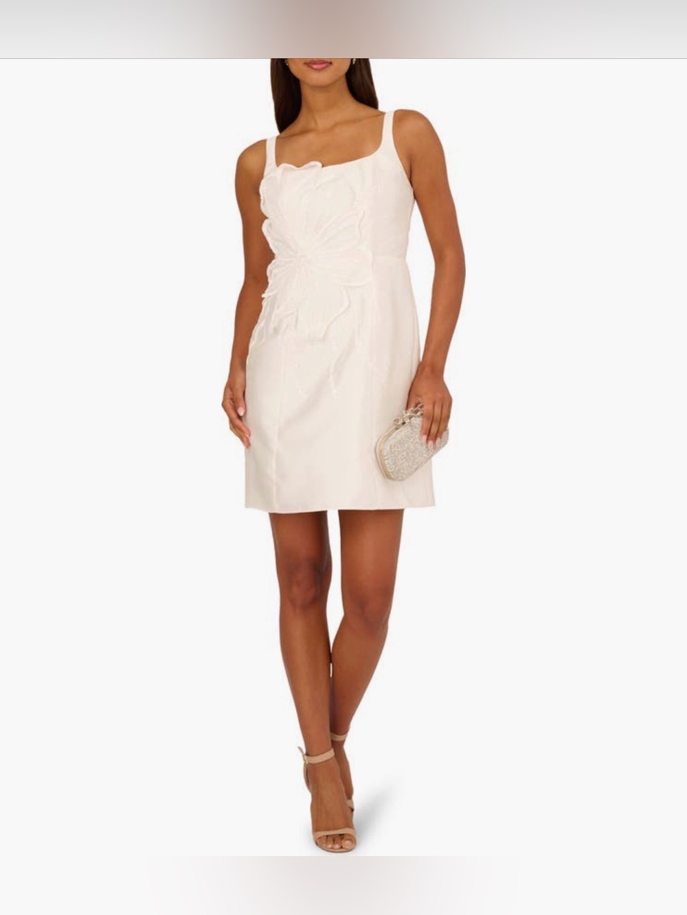 Adrianna Papell
Beaded Petal Mikado Dress in Ivory